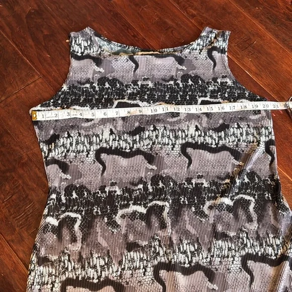 Always Caroline maxi dress abstract animal print dress two slots sleeveless xl
